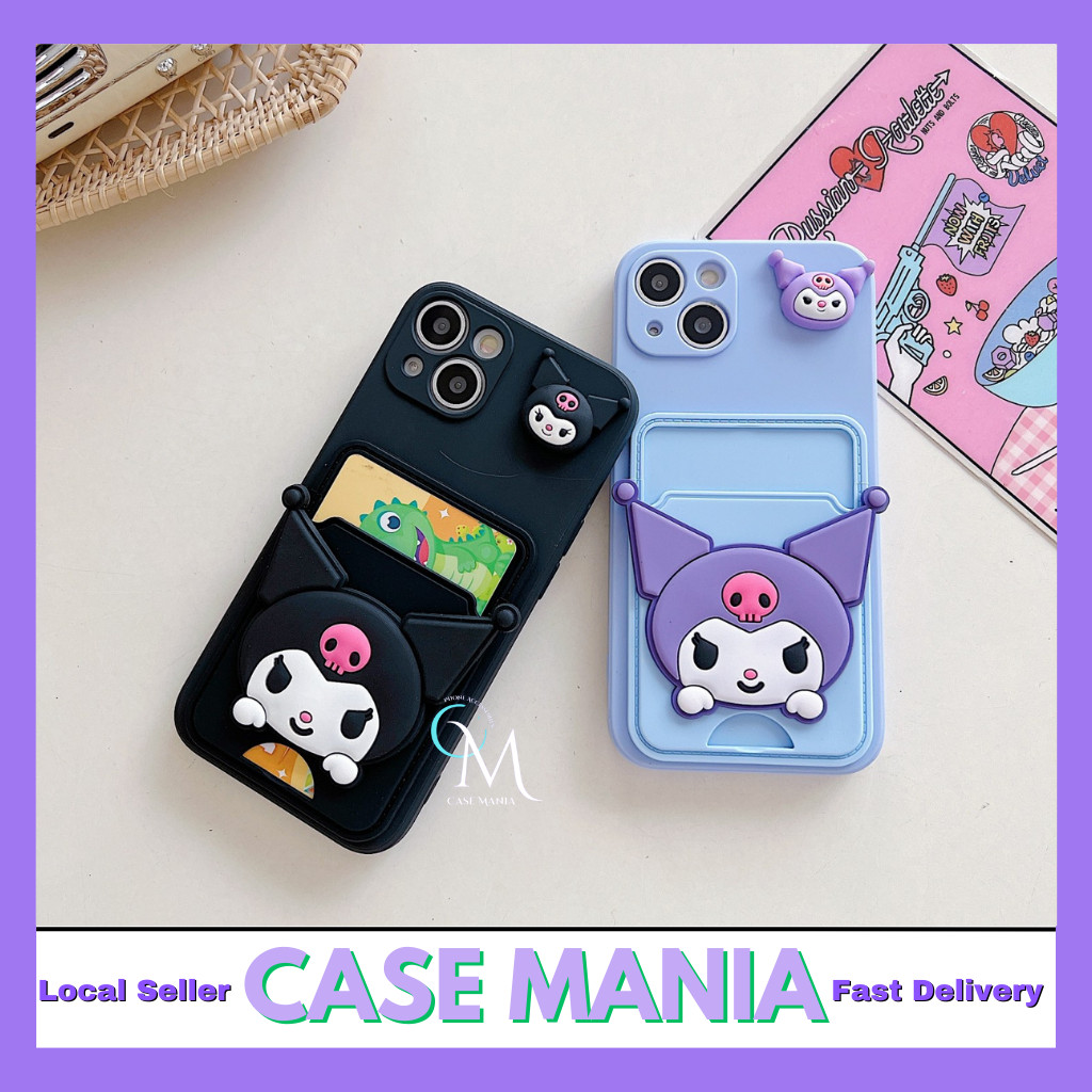 Realme 5 5s 5i 6i 9i 8 9 10 11 Pro+ Plus C3 candy Color kuromi card slot soft case