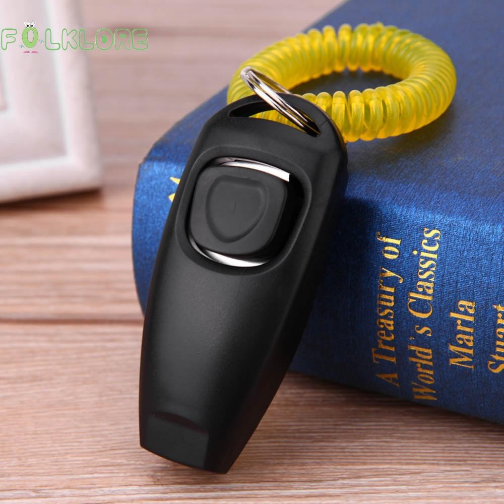 พื้นบ้านเลอร์ สุนัขฝึก Clicker สัตว์เลี้ยงแมวพลาสติกใหม่สุนัข Click Trainer Aid เครื่องมือปรับสายรัดข้อมือเสียง Key Chain อุปกรณ์สุนัข