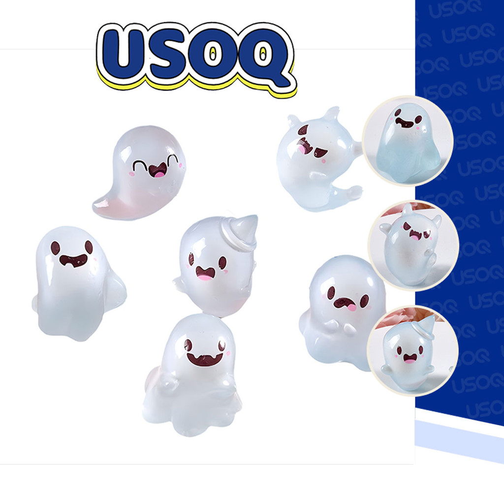 Usoq Jibbitz Crocs การ์ตูน Ghost Cave รองเท้าหัวเข็มขัด DIY อุปกรณ์เสริม Crocs Charm Jibbitz ปุ่ม