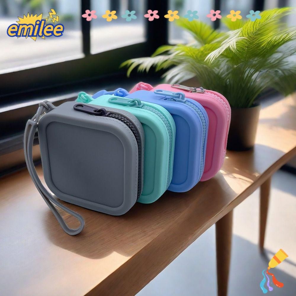เอมิลี กระเป๋าเดินทาง,ซิปซิลิโคนออแกไนเซอร์กระเป๋าสตางค์กระเป๋าใส่เหรียญ,ที่เรียบง่ายกันน้ําหูฟังกระเป๋านักเรียน