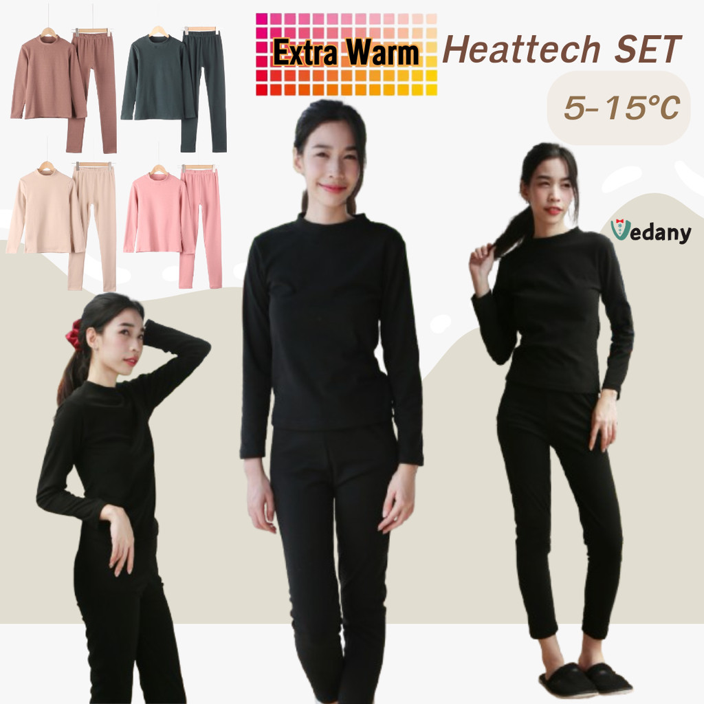 Heattech EXTRA WARM SLIM ฮีทเทคชั้นในเก็บความอุ่น ชุดชั้นในกันหนาว 5-15 องศา * VDN-LJ 010