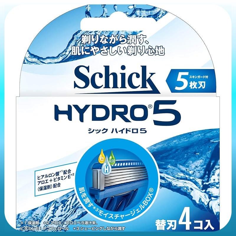 Schick Hydro 5 replacement blades, 5 blade pack, for men's razor