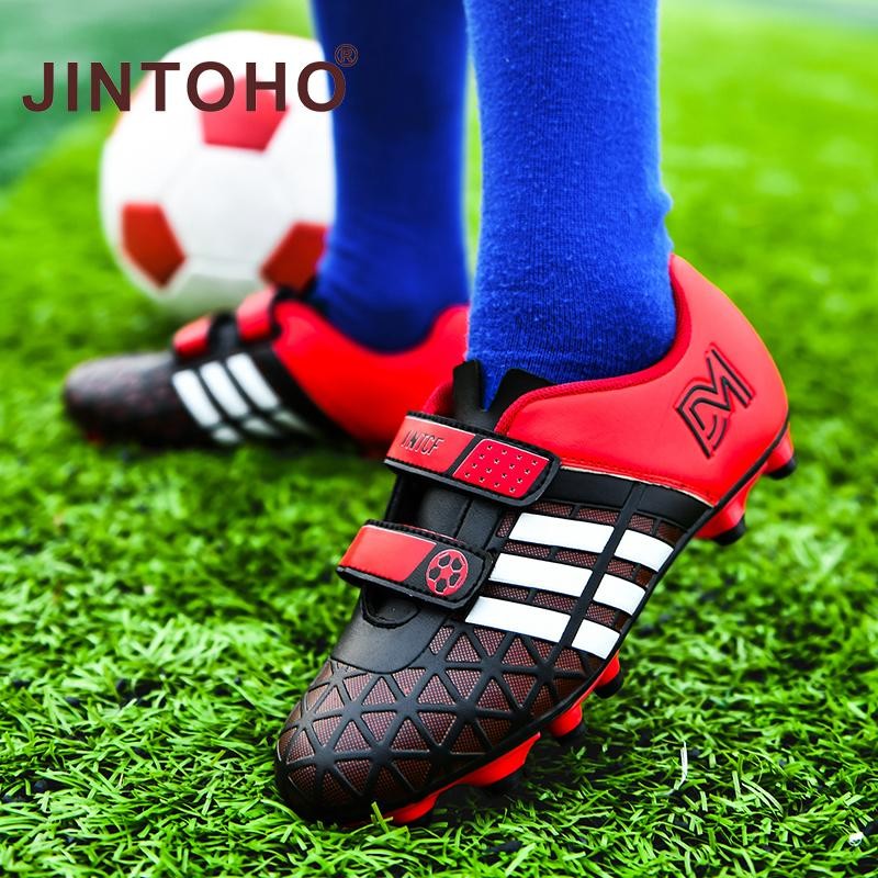 จินโตโฮ คุณภาพสูงราคาถูกรองเท้าฟุตบอลเด็กรองเท้าฟุตบอลโรงเรียนกลางแจ้งสําหรับเด็กผู้ชาย