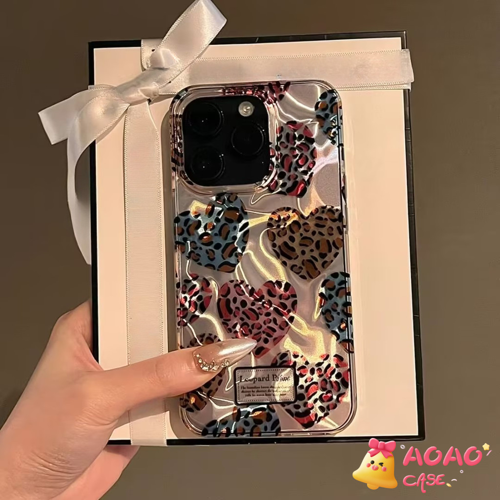 เสือดาวหวานลายเสือดาวน่ารักนุ่มนวล เคสiPhone 11 15 12 13 14 Pro Max XR 7Plus 8 15 Plus X XS Max SE 2022