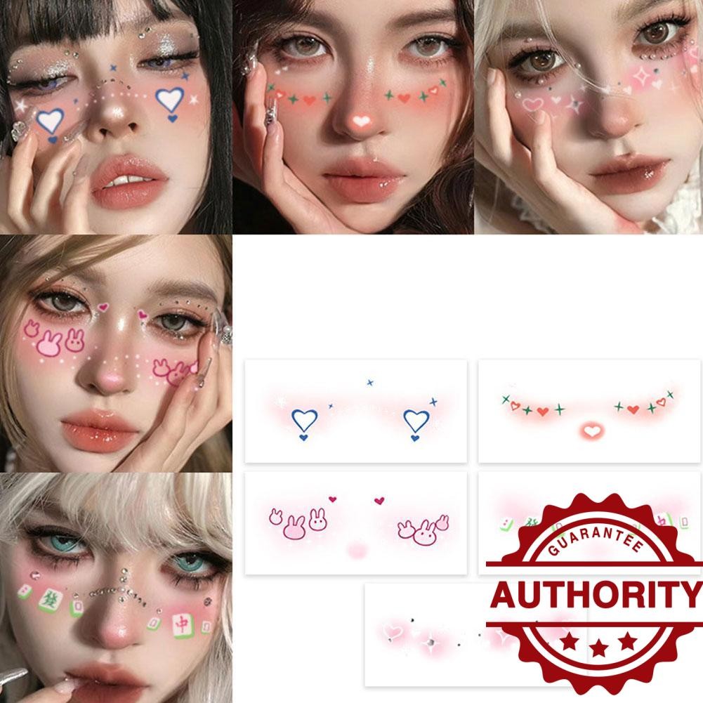 Christmas Makeup Face Sticker Creative Cute Powder Blusher Paste Face R7