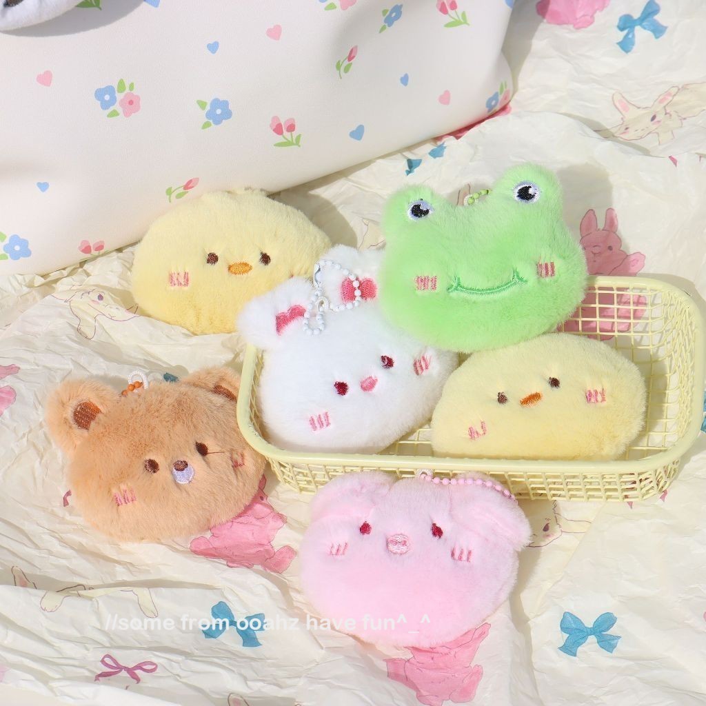 💖ในไทย💖พวงกุญแจ จี้ตุ๊กตาการ์ตูนสัตว์ กระต่าย น่ารัก นิ่ม
