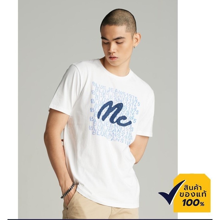 Mc JEANShot Mc Jeans เสื้อยืดผู้ชาย แขนสั้น MTTZ  2 รุ่นเสื้อยืดอินเทรนด์_30