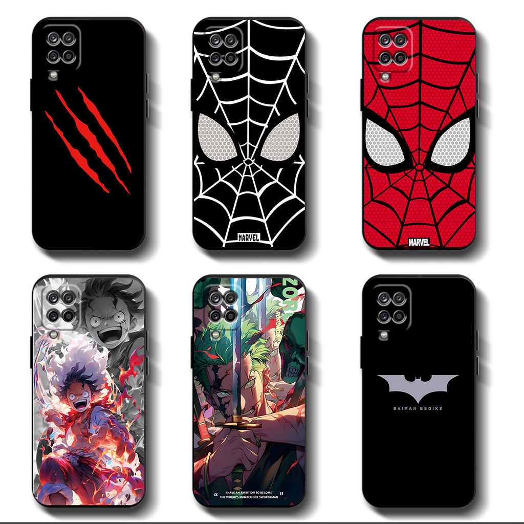 เคสนุ่มสีดําสําหรับ Samsung Galaxy A12 A22 4g A42 5g 4g Anticrack ปลอกคุณภาพสูง TPU ป้องกันเต็มยางซิลิโคนเคสโทรศัพท์