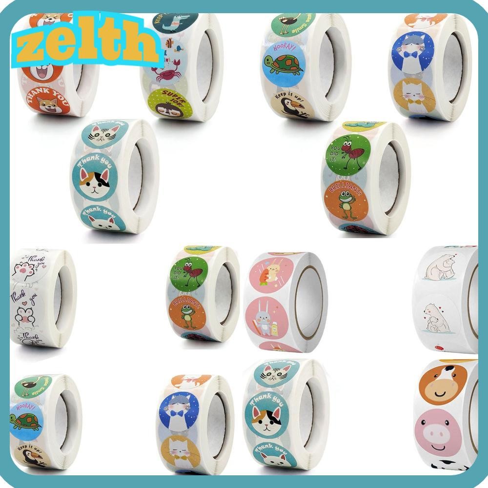 Zelth 500 ชิ้น/ม้วนป้ายเครื่องเขียนป้ายตกแต่งนักเรียนเกม Encouragement สัตว์โรงเรียนอนุบาล