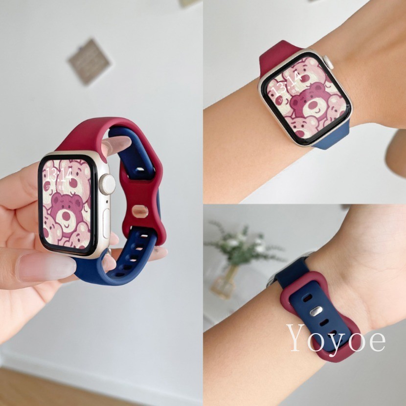 สายรัดห่วงซิลิโคนสําหรับ แอปเปิล ดู ชุด 10 46 มม. 49 มม. 45 มม. 44 มม. 40 มม. 41 มม. 42 มม. สร้อยข้อมือสําหรับ iดู ชุด พิเศษ 2 5/4/3/กับ/6/7/8 สาย
