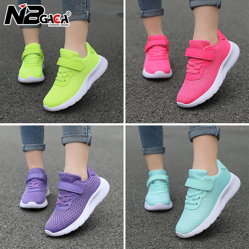 เด็กรองเท้าผ้าใบแฟชั่นสําหรับชายหญิงสีทึบรองเท้าลําลองตาข่ายระบายอากาศรองเท้าวิ่งน้ําหนักเบากลางแจ้งเด็กกีฬาเดินรองเท้า