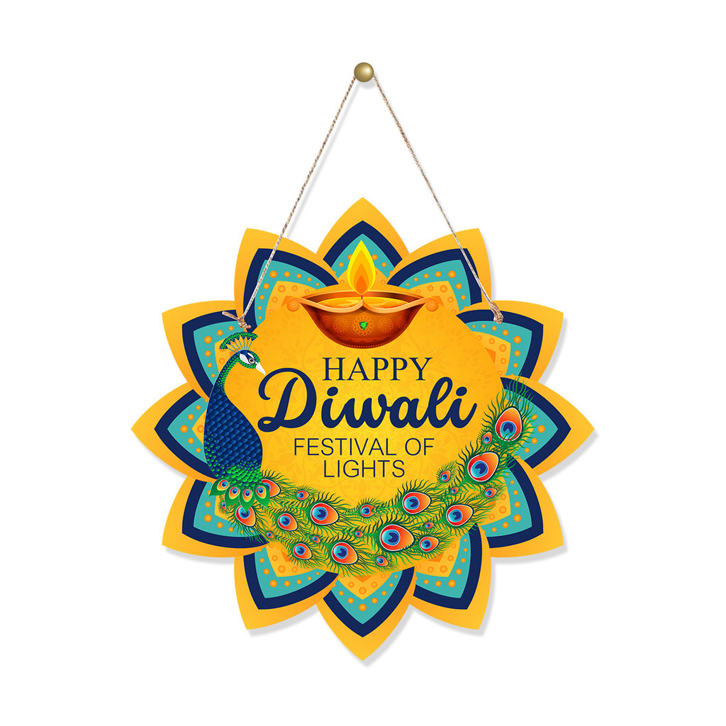 Ready Stock/2024 ใหม่ Diwali แขวนประตูจี้ Deepavali เทศกาลของขวัญ Deepavali Wall ตกแต่งรายการ