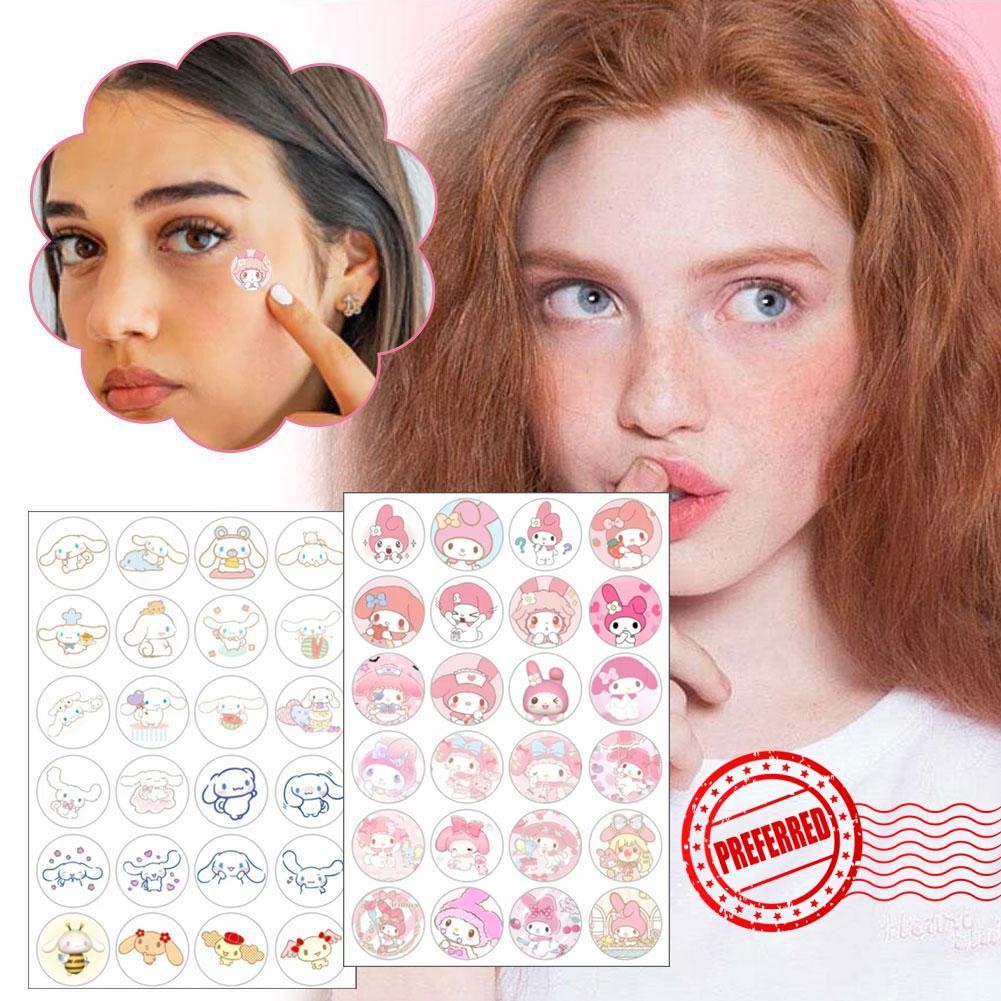 แผ่น แผ่นแปะสิว Pe สีสันสดใส การ์ตูนน่ารัก แผ่นแปะสิว Care L9u2