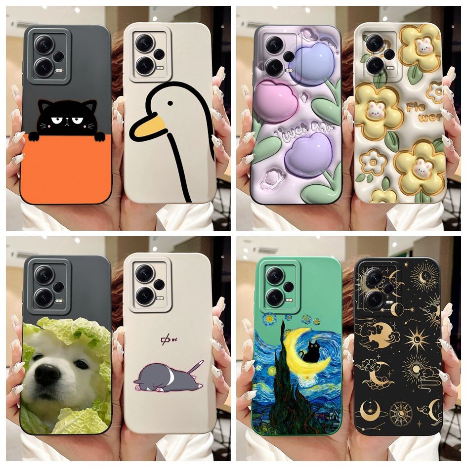 สําหรับ Xiaomi Poco X5 กรณีแฟชั่นดอกไม้ศิลปะทาสีซิลิโคนอ่อนนุ่มกันกระแทกกันชนสําหรับ Xiaomi Poco X5 5G PocoX5 X 5 ปลอก