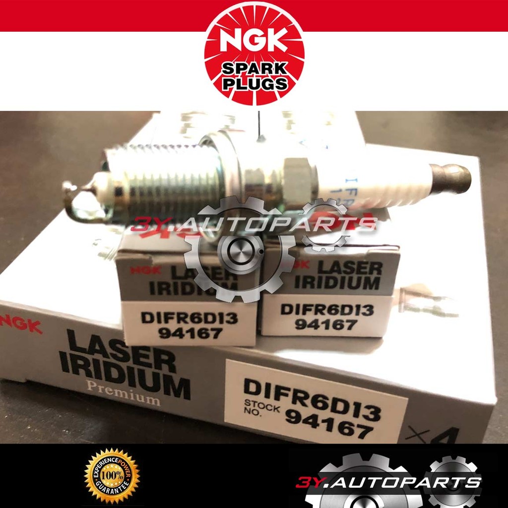 ใหม่ ของแท้ DIFR6D13 NGK (1 ชิ้น) HONDA CITY T9A, JAZZ T5A, CRZ LASER IRIDIUM SPARK PLUG #94167