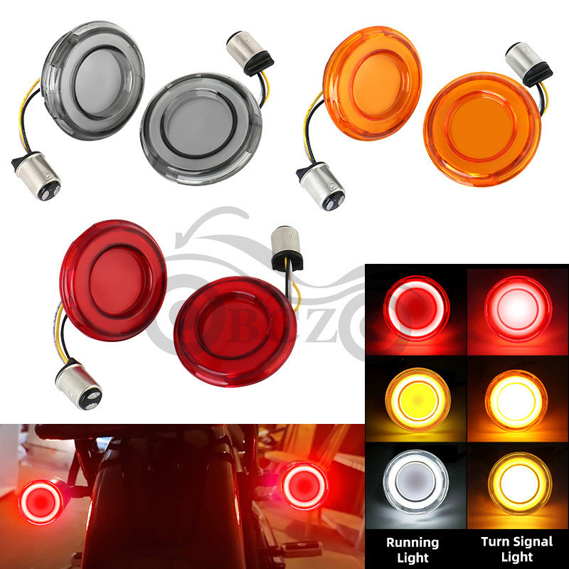 รถจักรยานยนต์ไฟเลี้ยว LED สําหรับ Harley XL883/X48 Gliding Soft Tail Fat Boy Street Hegemony