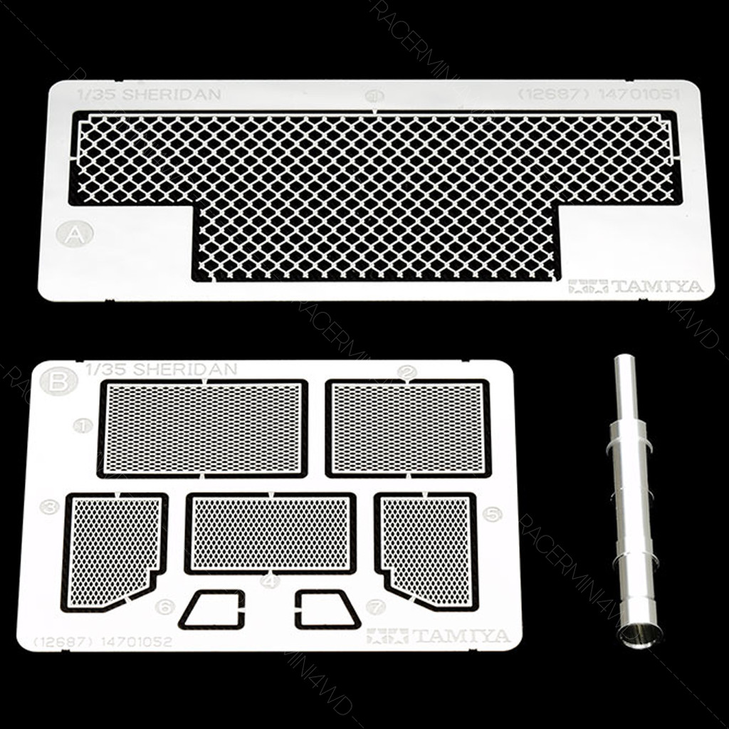 TAMIYA 12687 1/35 U.S. M551 Sheridan Photo-Etched Parts & Metal Gun Barrel Set ชุดเพิ่มรายละเอียดโมเ