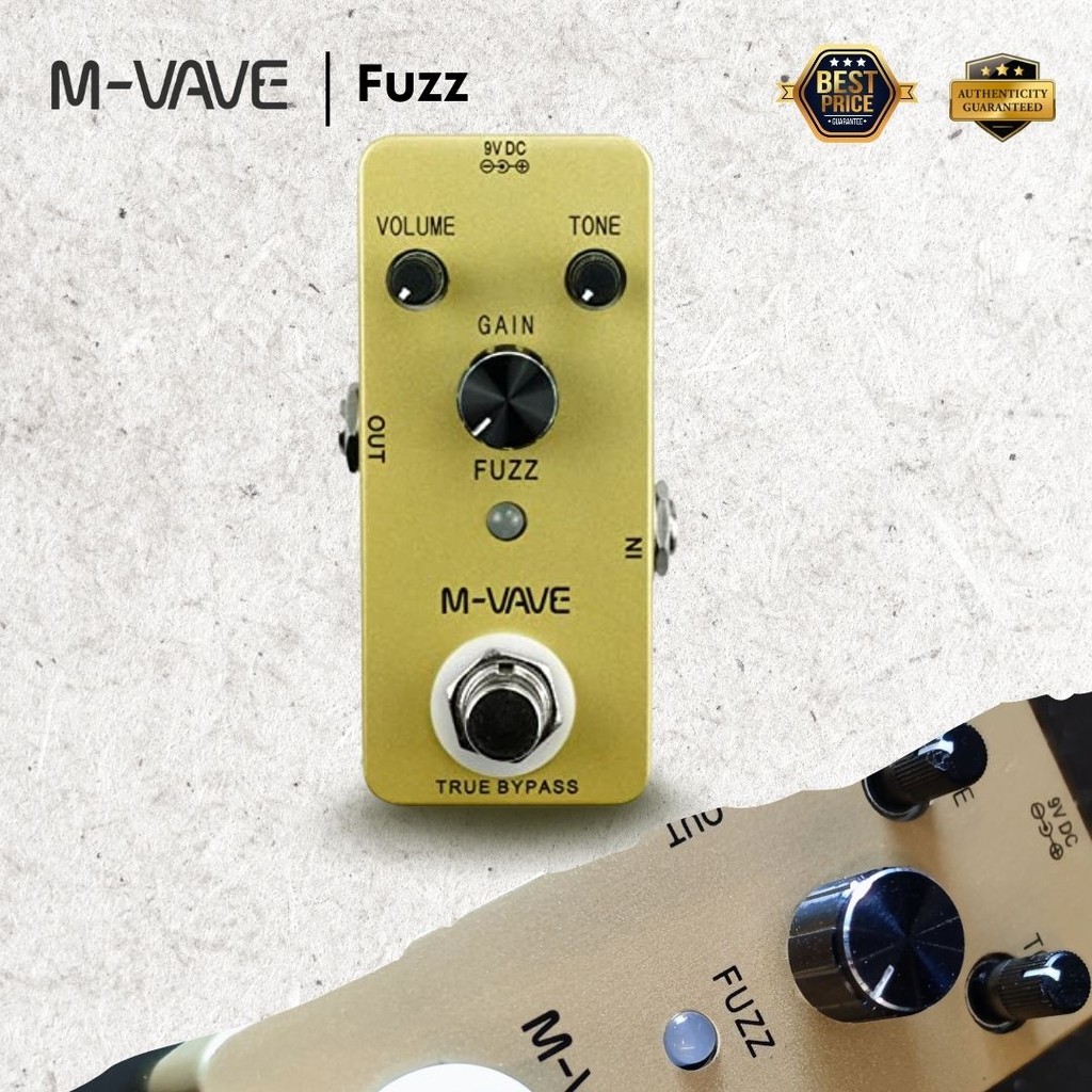 M-VAVE FUZZ Vintage Fuzz กีตาร์เหยียบ True Bypass กีตาร์สําหรับกีตาร์