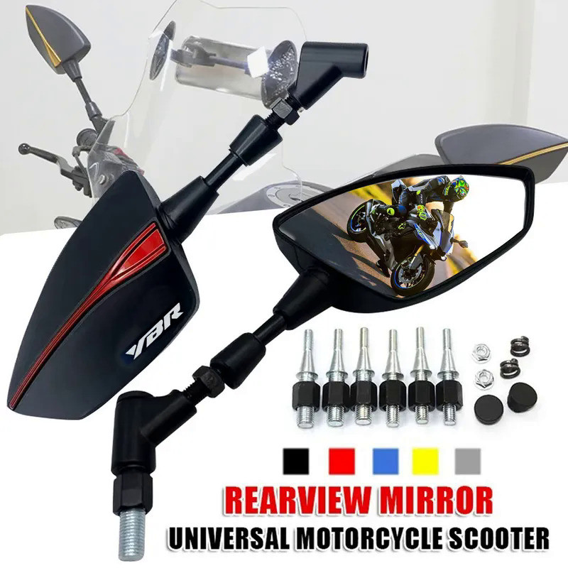 For Yamaha YBR125 YBR150 YBR250 YBR 125 150 250 8/10mm Motorcycle Universal Adjustabale Rearview Rea