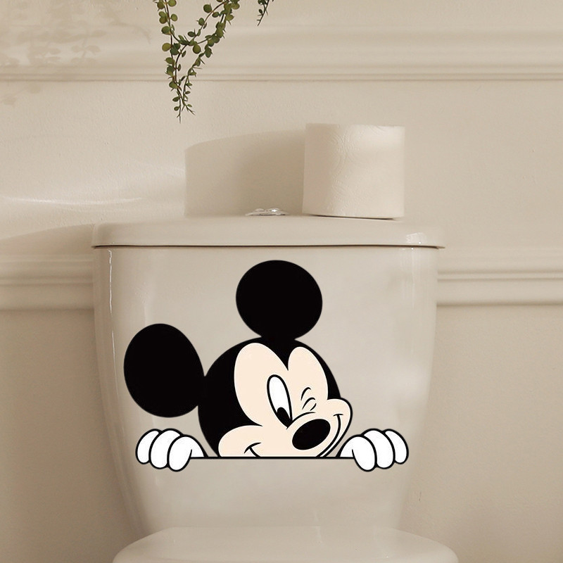 การ์ตูนเมาส์ห้องน้ําสติกเกอร์น่ารักมิกกี้ห้องน้ําปกสติกเกอร์ตกแต่งบ้าน - รูปที่ 6
