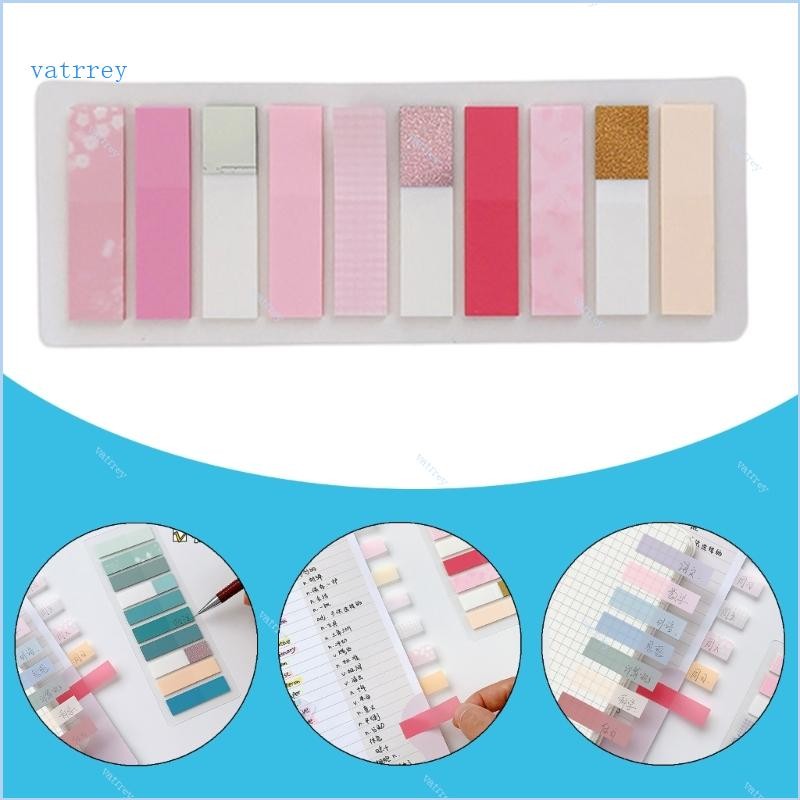 Va ป้ายดัชนีกันน้ํา Sticky Notes Tabs หนังสือหน้าเครื่องหมายฉลากแฟ้มเขียนได้