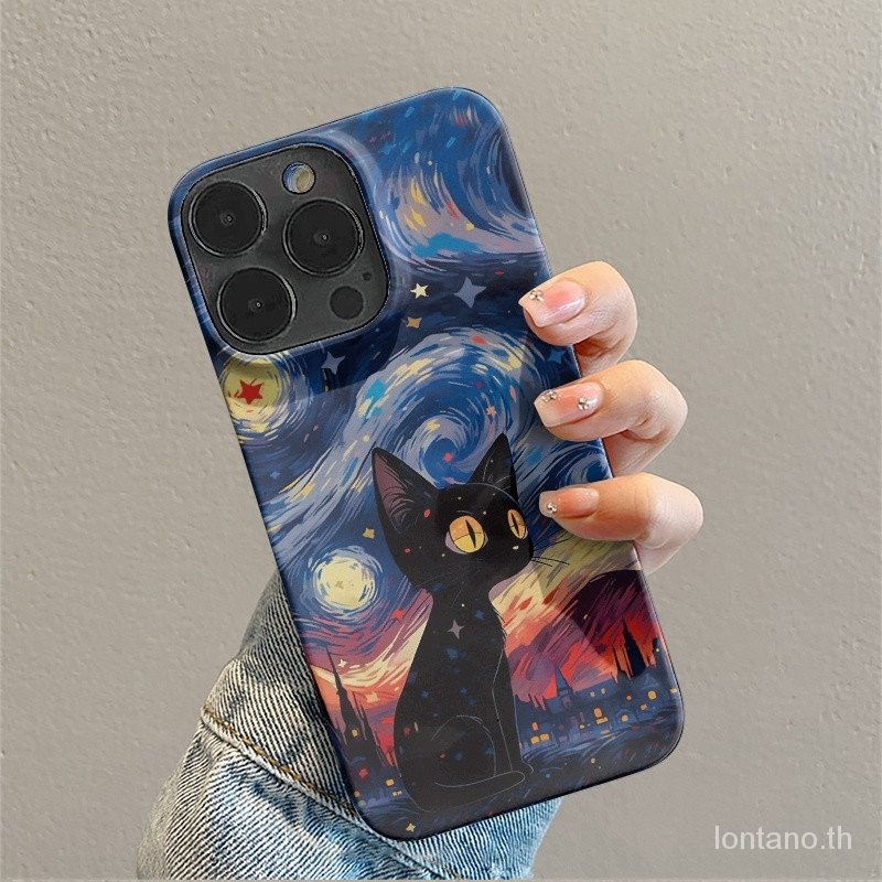 เคสป้องกันลายลูกแมวสตาร์ซิตี้สำหรับ iPhone 16 PROMAX 11PROMAX 14Pro 13pro 15PROMAX 11 14 15PLUS 12pro xsmax 7/8PLUS เคสซิลิโคนกันกระแทกแบบแข็ง12 XR 14PROMAX ussp