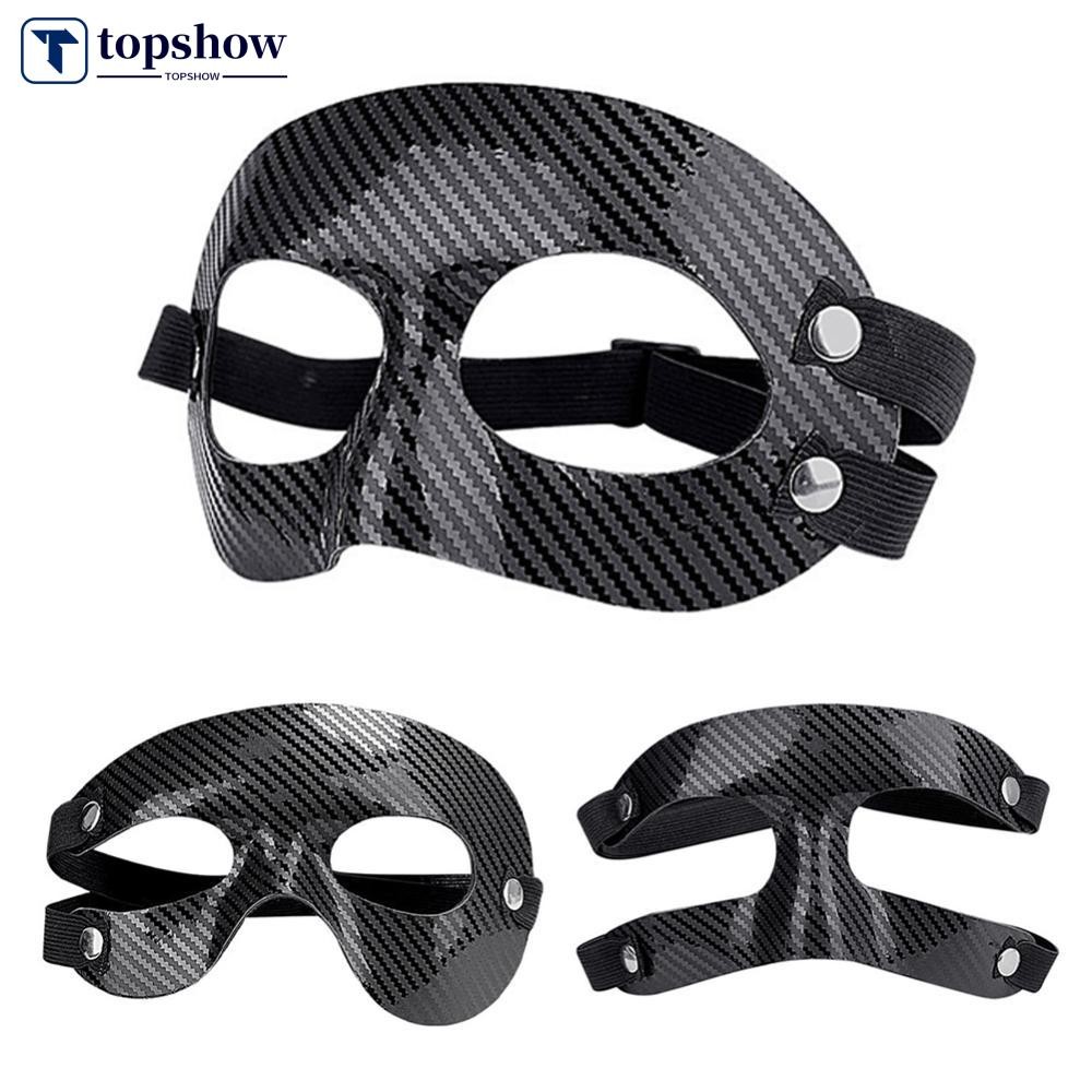Topshow 1 PC ฟุตบอลครึ่งหน้า Anticollision หน้ากาก Halloween Party ตกแต่งหน้ากาก PVC กีฬาอุปกรณ์ป้องกัน M7R4