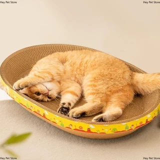ที่ลับเล็บแมว(รูปอ่าง) ของเล่นแมว ที่นอนแมว 2 in 1 แผ่นลับเล็บ ที่ฝนเล็บสัตว์เลี้ยง มีหลายแบบ หลายขนาด กระดาษแข็งแมว