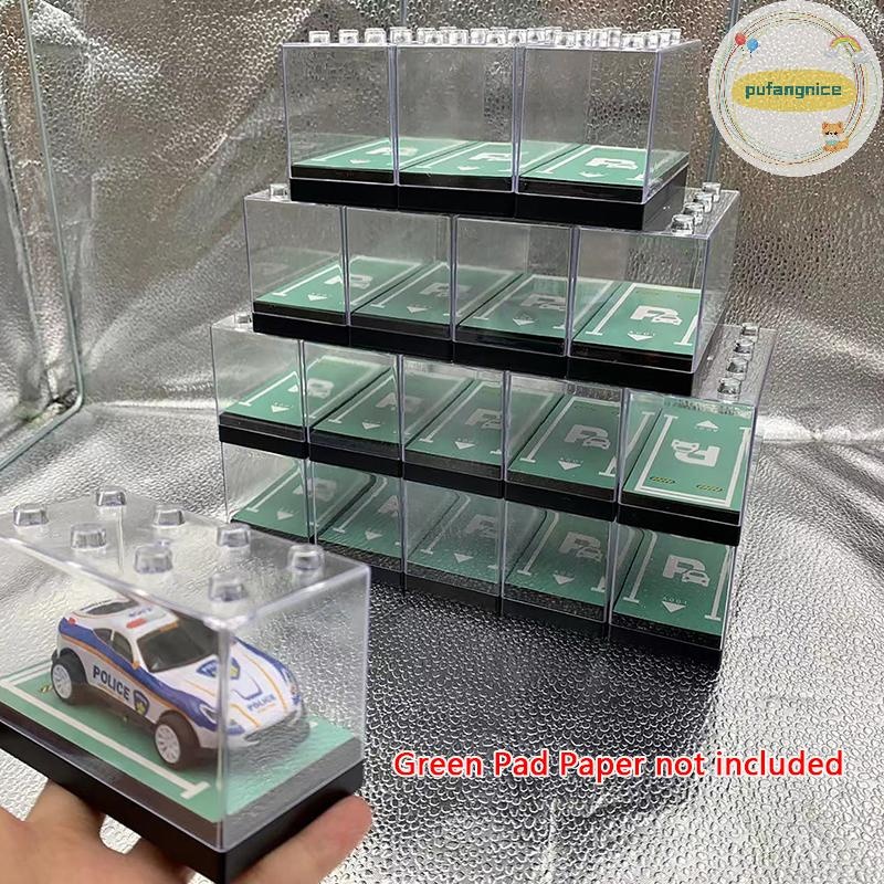 Pufangnice ของเล่นเด็กคุณภาพสูงพร้อมตัวยึดเชื่อมต่อสําหรับล้อร้อน 1/64 รถโมเดลDiecast ABS กล่องแสดงกล่องเก็บ TH