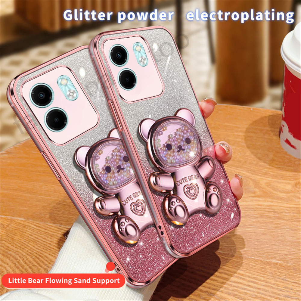 เคสสําหรับ infinix Hot 50 i 50i 50proplus Hot50 i Hot50i Hot50pro + Hot40pro Hot40i ผู้ถือวงเล็บเคสโทรศัพท์ฟอยล์ Bling Glitter ใสอะคริลิคใสกันกระแทกปกหลัง