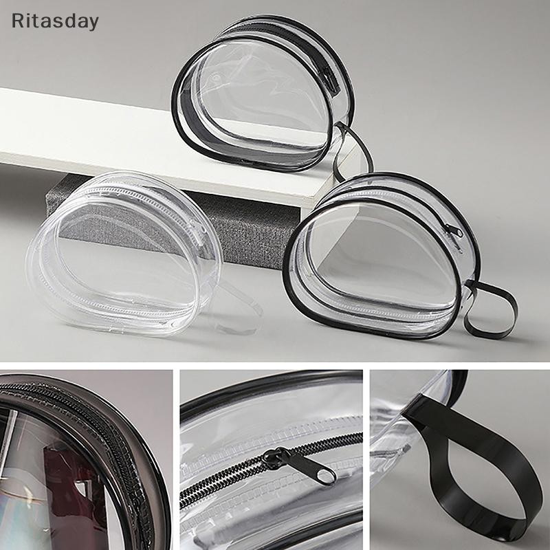 Ritasday PVC โปร่งใสหน้าอก Patch กระเป๋าเก็บตุ๊กตากลางแจ้งถุงเก็บฝุ่นกันน้ําเครื่องสําอาง Organizer กล่อง Thicken กระเป๋าสตางค์ใหม่
