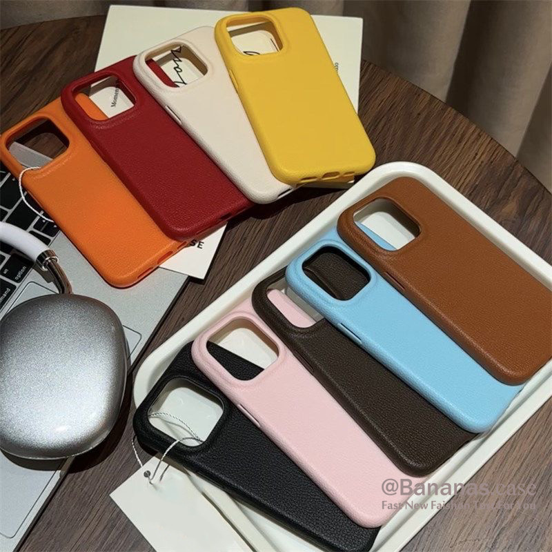 Iphone 16 15 14 13 12 11 Pro Max X Xr Xs Max 7 8 Plus SE2020 เคสโทรศัพท์ Ins Candy สีหนังนุ่มปกหลัง