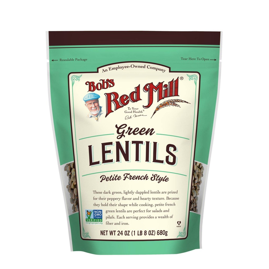 Bob's Red Mill Petite French Green Lentils 680g | เลนทิลเขียวฝรั่งเศส