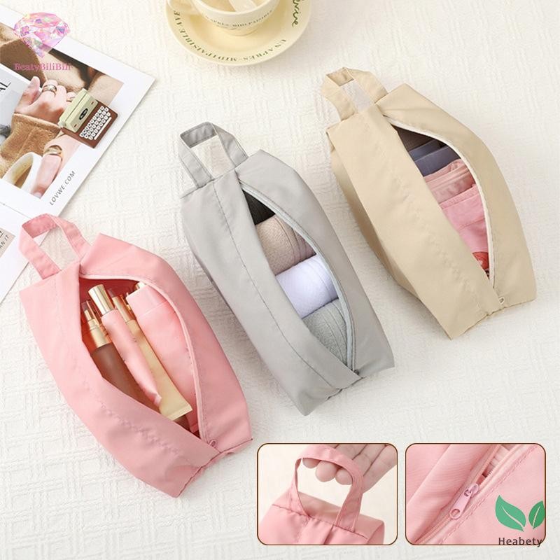 Heabty แบบพกพากระเป๋าเดินทางถุงเท้ารองเท้ากระเป๋ากันน้ํากระเป๋า Unisex Zipper Organizer กระเป๋า Moistureproof Pack ใหม่