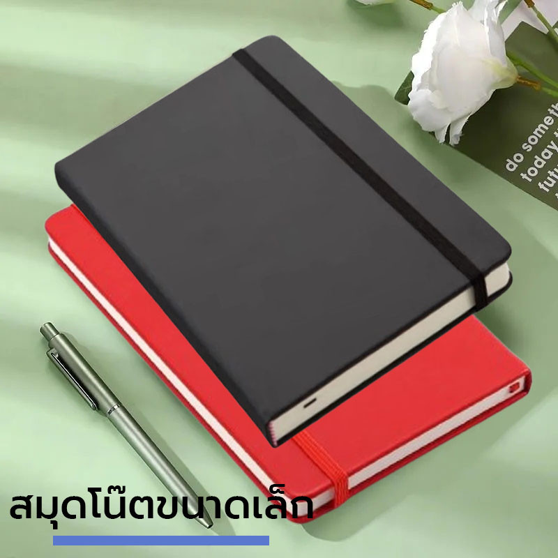 สมุดบันทึ สมุดบันทึกพร้อมสายรัด 80แผ่น ปกหนัง A5/A6 เครื่องเขียน สําหรับโรงเรียน สํานักงาน