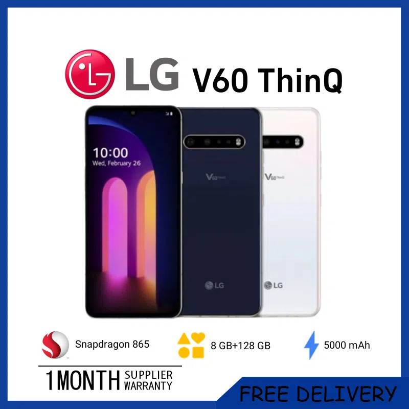 LG V60 ThinQ 5G 8GB RAM + 256GB ROM Qualcom SnapDragon 865 5G สมาร์ทโฟน