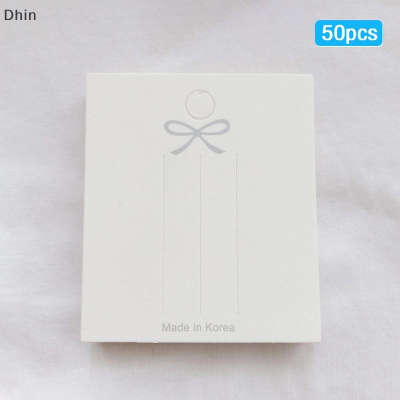 [ดิน] 50ชิ้นน่ารักโบว์กิ๊บบัตรเครื่องประดับถุงบรรจุภัณฑ์บัตรกระดาษกิ๊บแสดงบัตรอุปกรณ์ผมบรรจุภัณฑ์กระดาษแข็งปลาค็อด