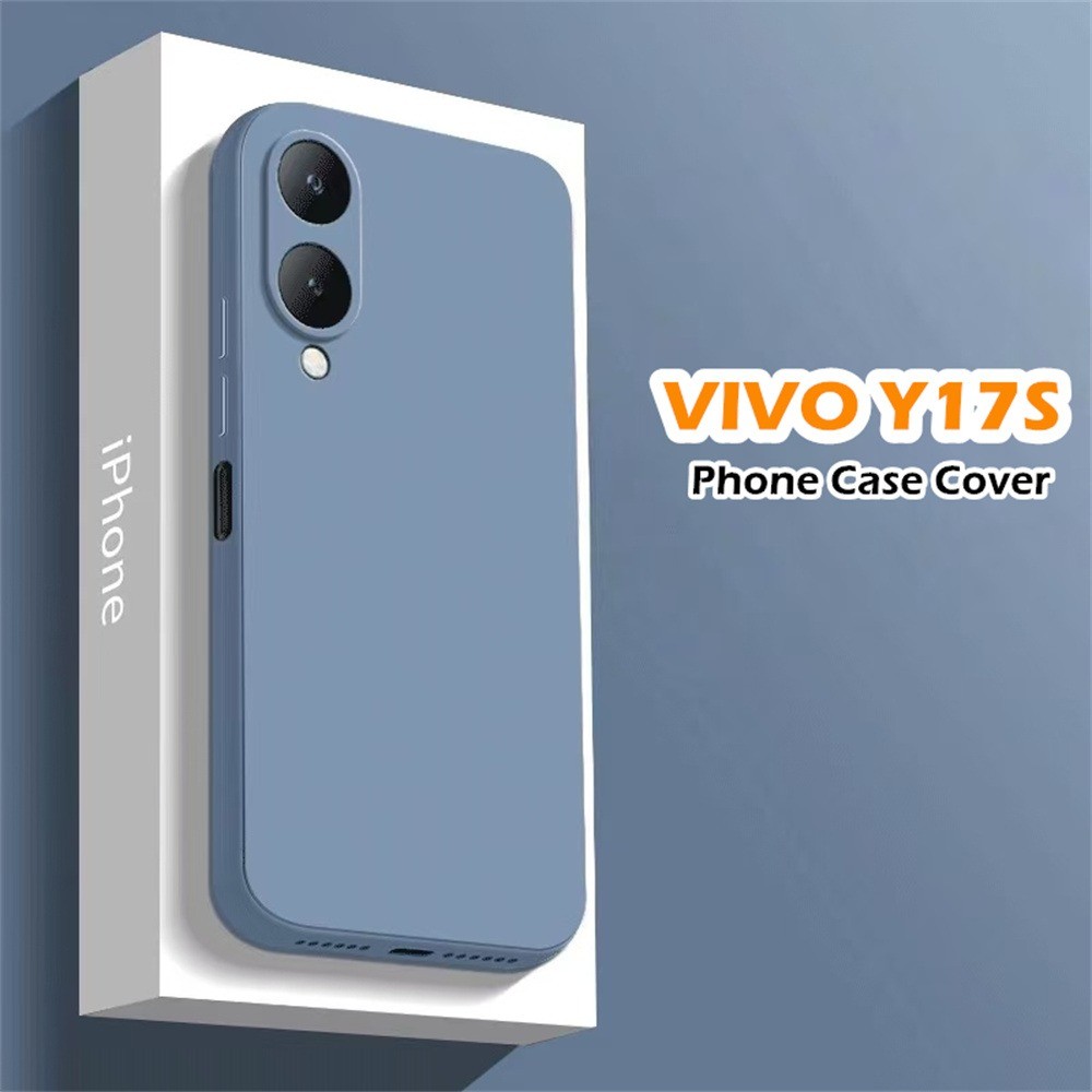สําหรับ VIVO Y17S เคสซิลิโคนคลุมทั้งหมดคลาสสิกสีทึบทนทานสิ่งสกปรกเคสโทรศัพท์ฝาครอบ