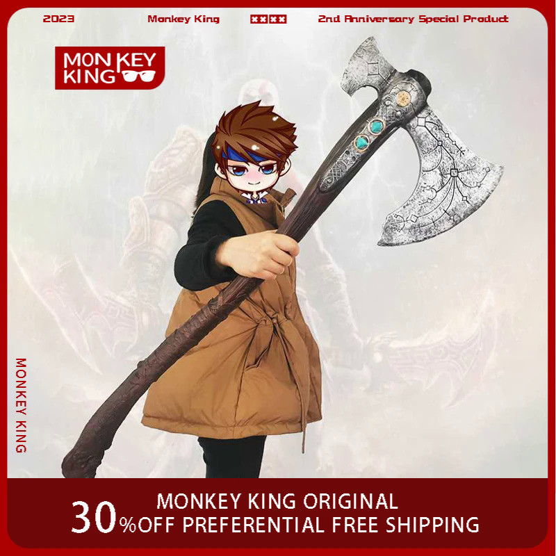 93cm God of War Leviathan Axe Kratos Weapon Model Pu Game God of War: Ragnarok Axe Samurai Weapon Mo