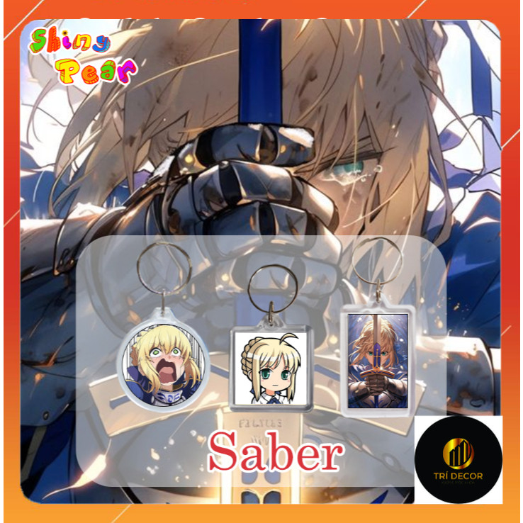 - พวงกุญแจ | Saber / Artoria Pendragon / Saber Blue เกม Fate Grand - นวนิยาย Fate