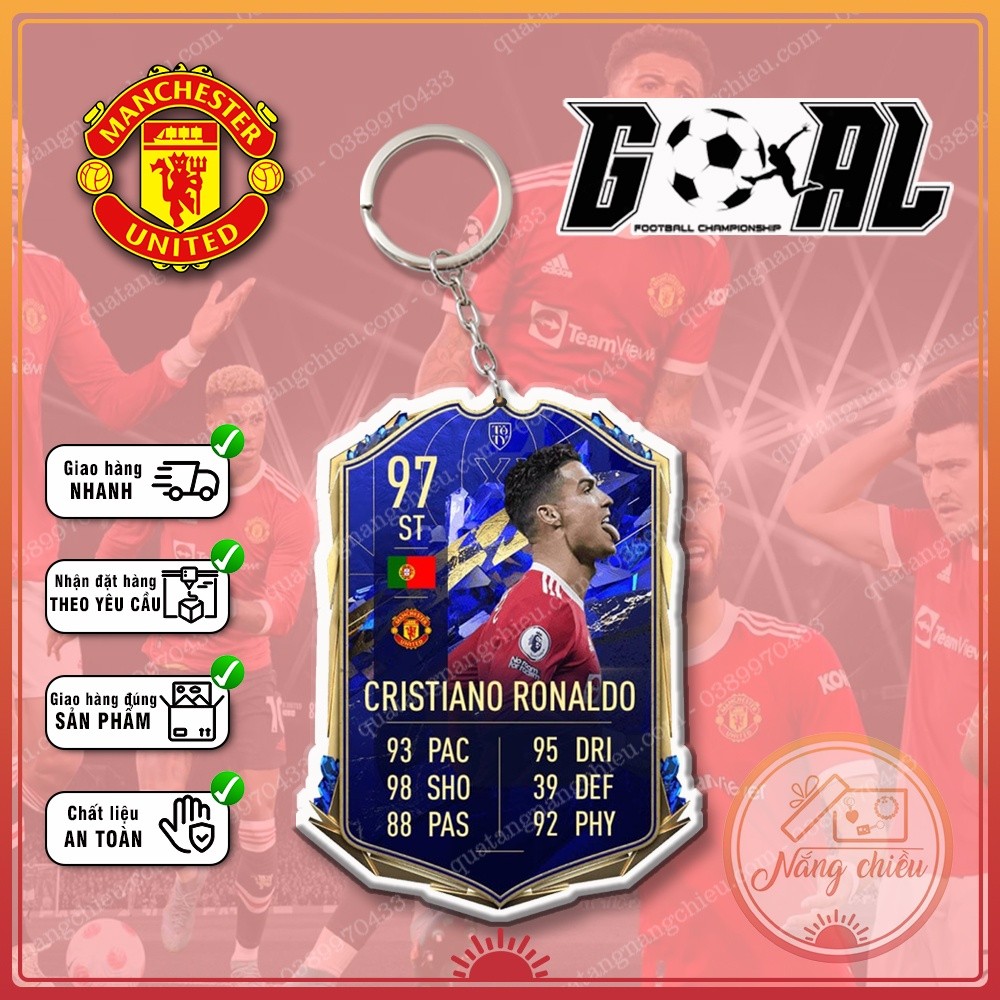 [ BGH ] พวงกุญแจ Ronaldo - ️PLAYER CARD KEYCHAIN ️