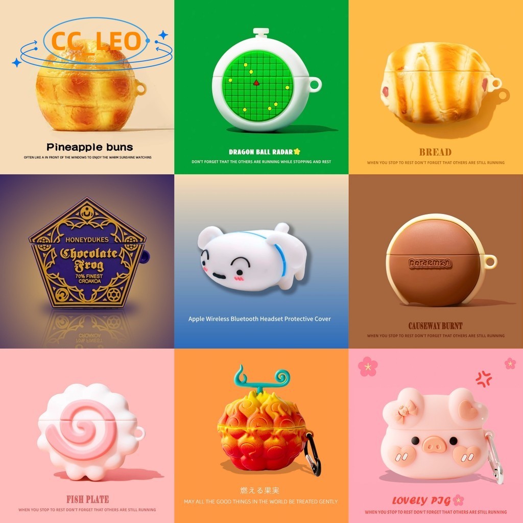 For AirPods 4 Case Cartoon Piggy Cute Bread Compatible with AirPods 4 Silicone Soft Case Transparent Case Cartoon Puppy Shockproof Shell Case Protective Cover