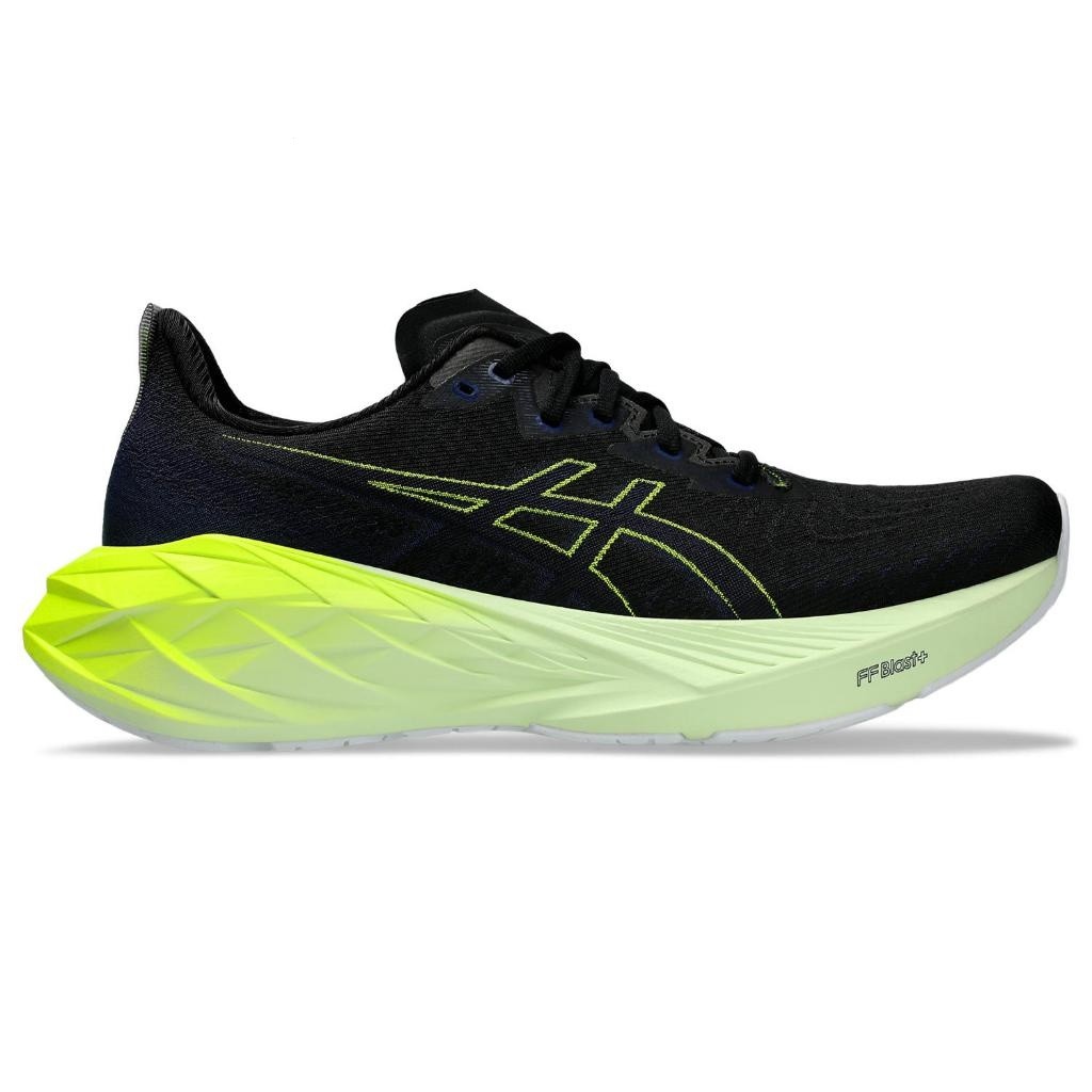 Asics: novablast 4 Men Running Shoes Men Running Shoes Genuine Wide 2E black/blue Expander vign