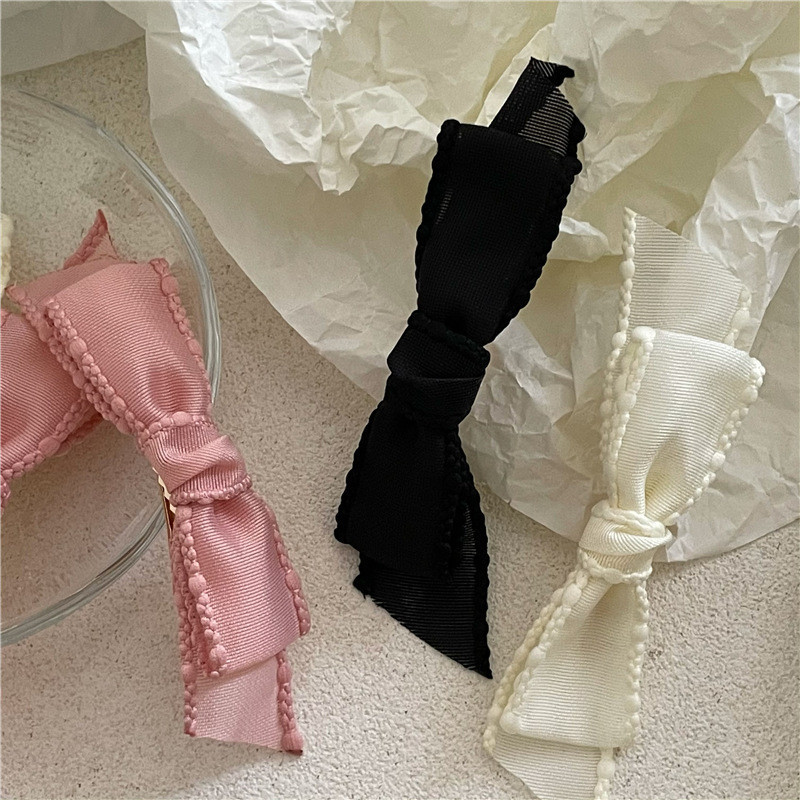 กิ๊บติดผมหน้าผาก โบว์ เจ้าหญิงเกาหลี น่ารัก ย้อนยุค เครื่องประดับผม สําหรับผู้หญิง - รูปที่ 3