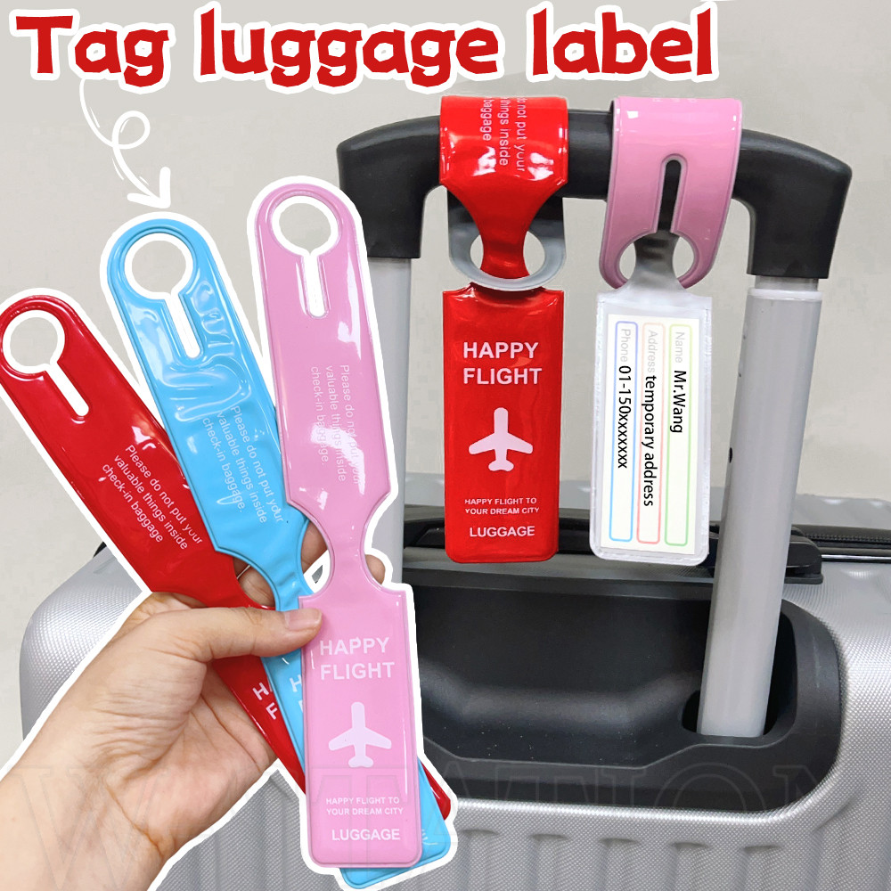 1-5 ชิ้น Anti-Loss PVC Strip แท็กกระเป๋าเดินทาง - Boarding Pass Checked จี้ - กระเป๋าเดินทางแท็กระบุ - ทนทาน หนา สีสันสดใส - อุปกรณ์การเดินทาง