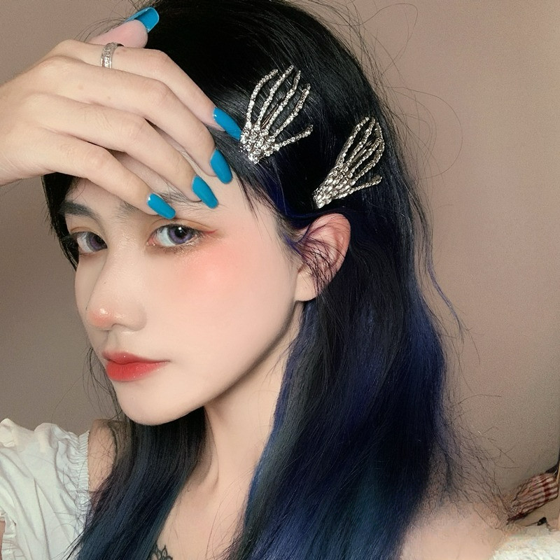 Silver Bling INS โลหะ Shine Claw Hairpin คลิปผ้าโพกศีรษะเครื่องประดับผม