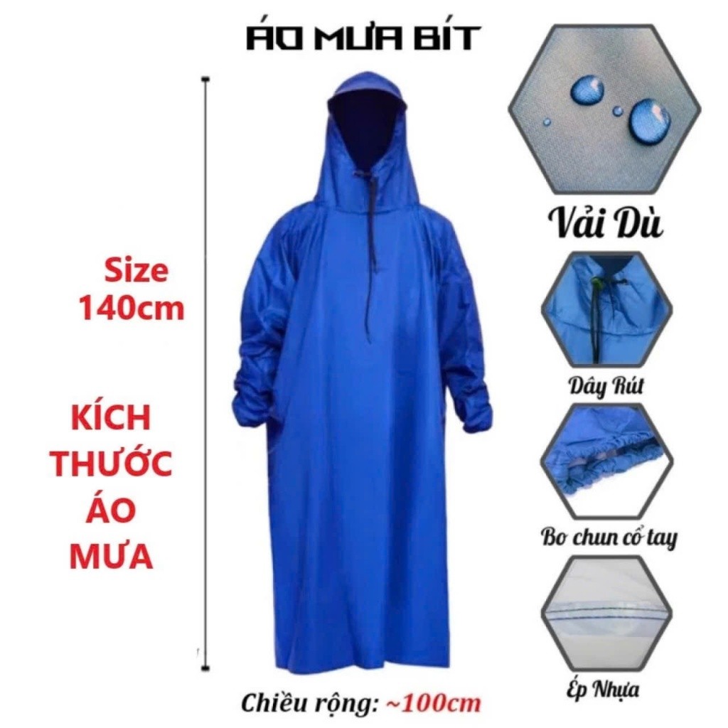 เสื้อกันฝนปีกค้างคาว ขนาดสูง 140ซม กว้าง 100ซม - วู่ไข่ ผ้าร่มชูชีพคุณภาพสูง