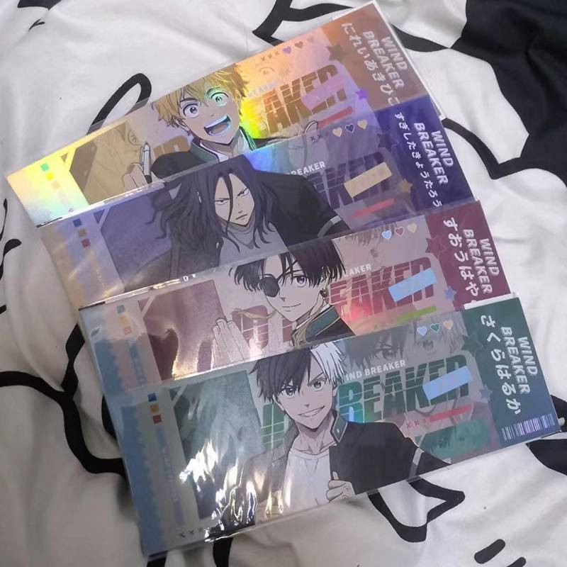 1 ชิ้น Anime WIND BREAKER ที่คั่นหนังสือเลเซอร์ Haruka Sakura Akihiko Nirei Kyoutaru Sugishita Hayato Suou การ์ดพลาสติกสําหรับของขวัญและคอลเลกชัน