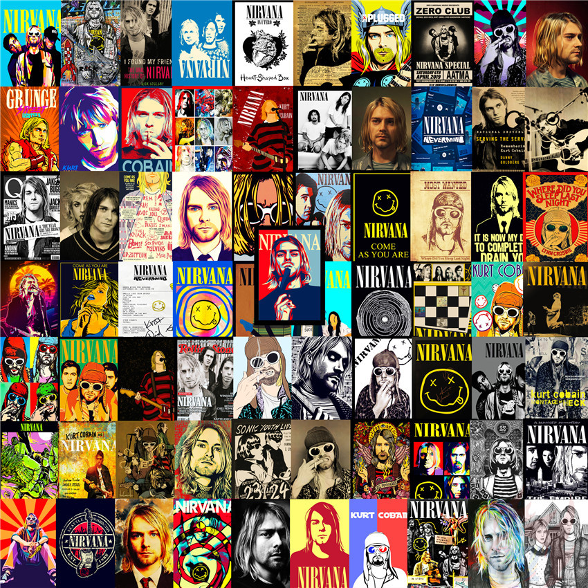 100ชิ้น/เซ็ต Nirvana Q-B Rock Band Mini Diary Manual Stickers (ขนาด:2~3ซม.) Diy แฟชั่นสมุดภาพอัลบั้มตกแต่ง Decals สติกเกอร์
