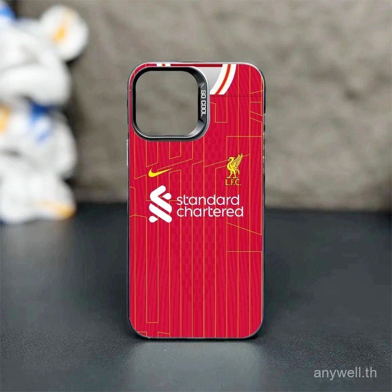 Liverpool 2025เสื้อบ้านใหม่เคสโทรศัพท์สำหรับ iPhone 11 12 PRO MAX 13 14 PLUS 15 16 x XR MAX 7P 8PLUS เคสเดิมแฟนซี A ต้องสำหรับแฟนฟุตบอล